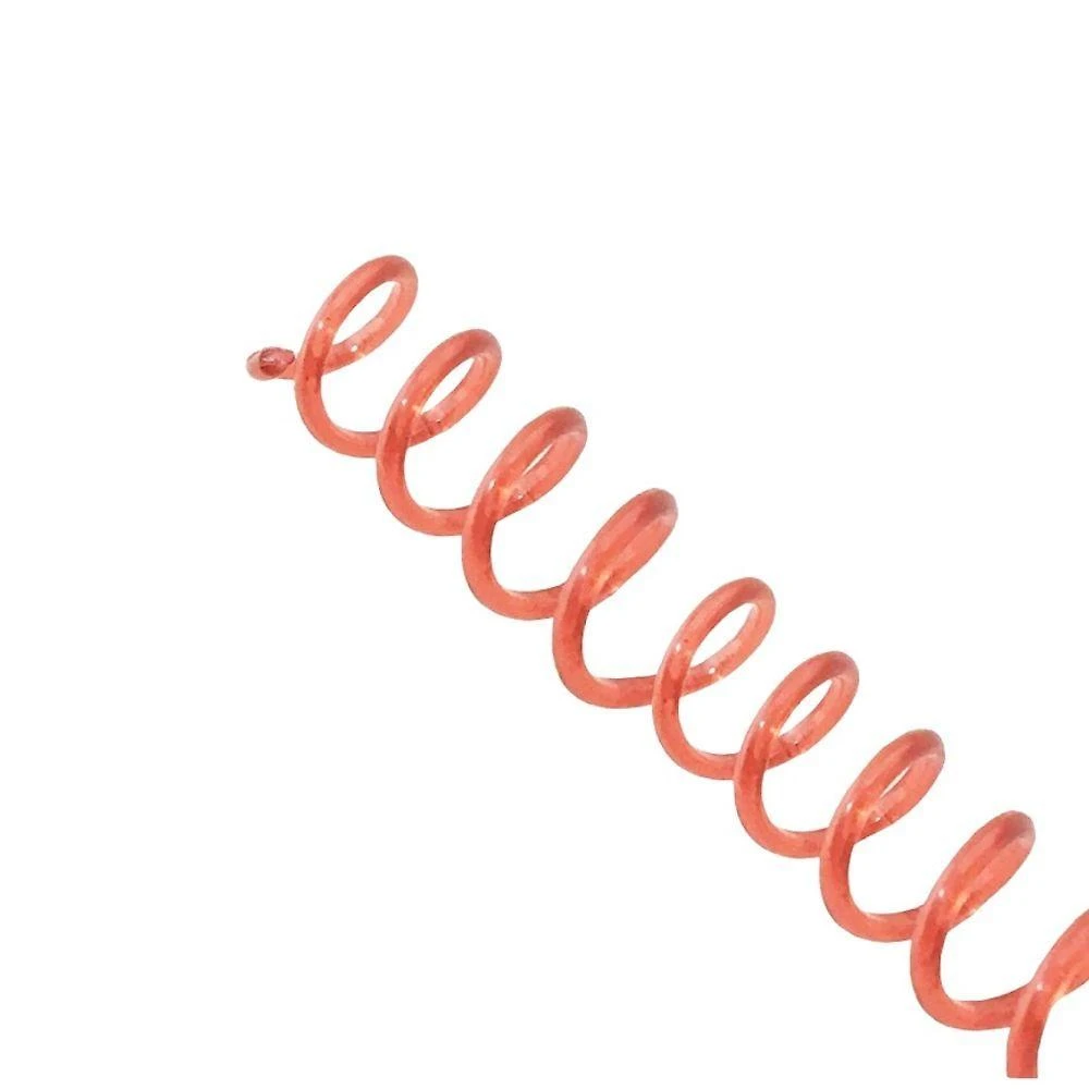 Espiral para Encadernação Lassane 50MM 450 Folhas Kit 12 Und Vermelho Transparente