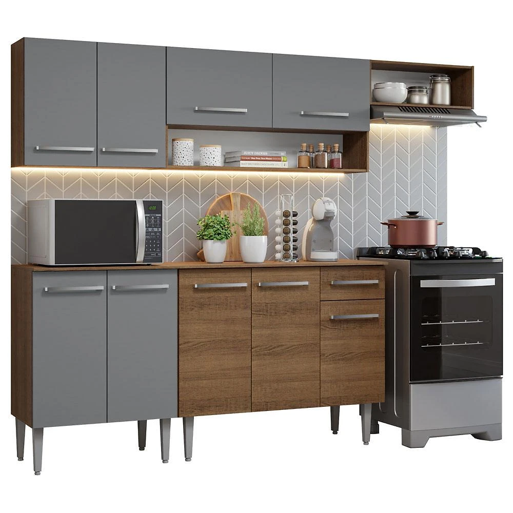 Armário de cozinha compacta 229cm emilly madesa 13