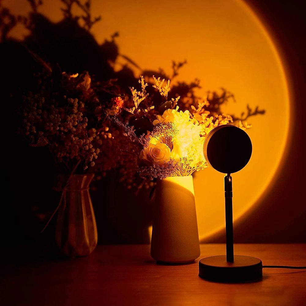 Lâmpada De Projetor De Pôr Do Sol, Rotação De 180 Graus, Luz Noturna De Led