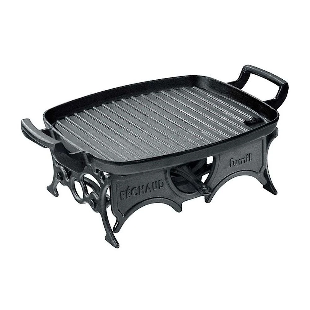 Réchaud Mil Chapa Grill 30x24cm em Ferro Fundido com Fogareiro Preto Panela Mineira