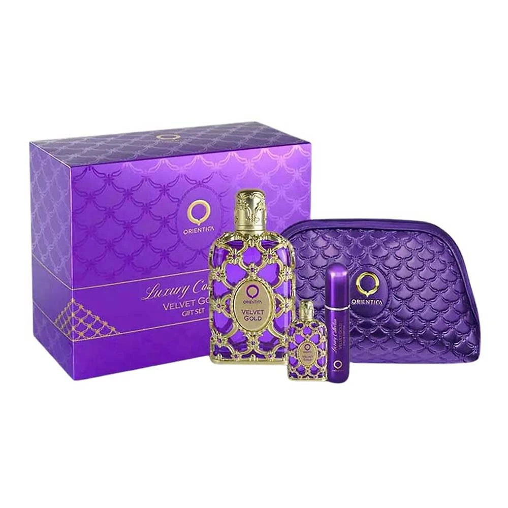 Velvet Gold Orientica Coffret - Perfume Feminino EDP + Travel Size + Aromatizador + Nécessaire