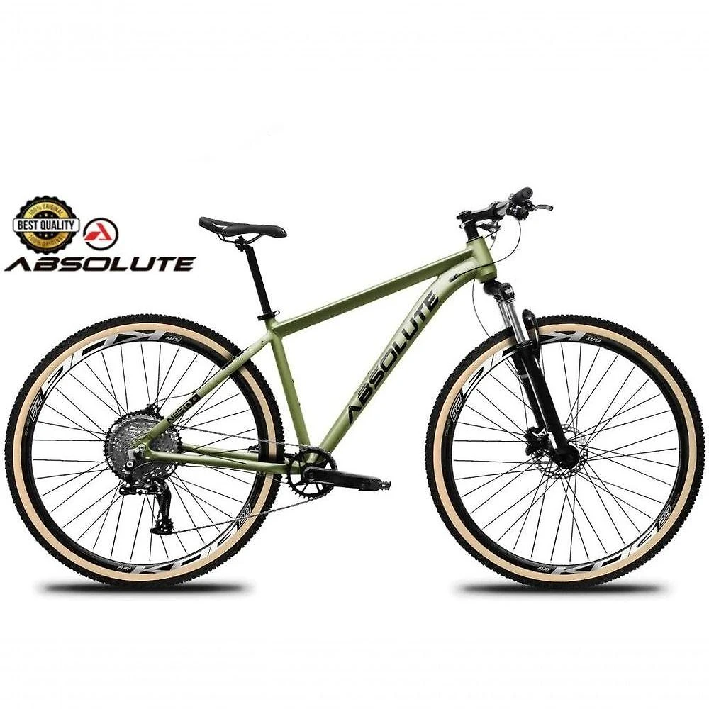 Bicicleta Aro 29 Nero 5 Peças Inteira Absolute 12v Garfo Com Trava K7 11-52d Freio Hidráulico oliva Tam: 15