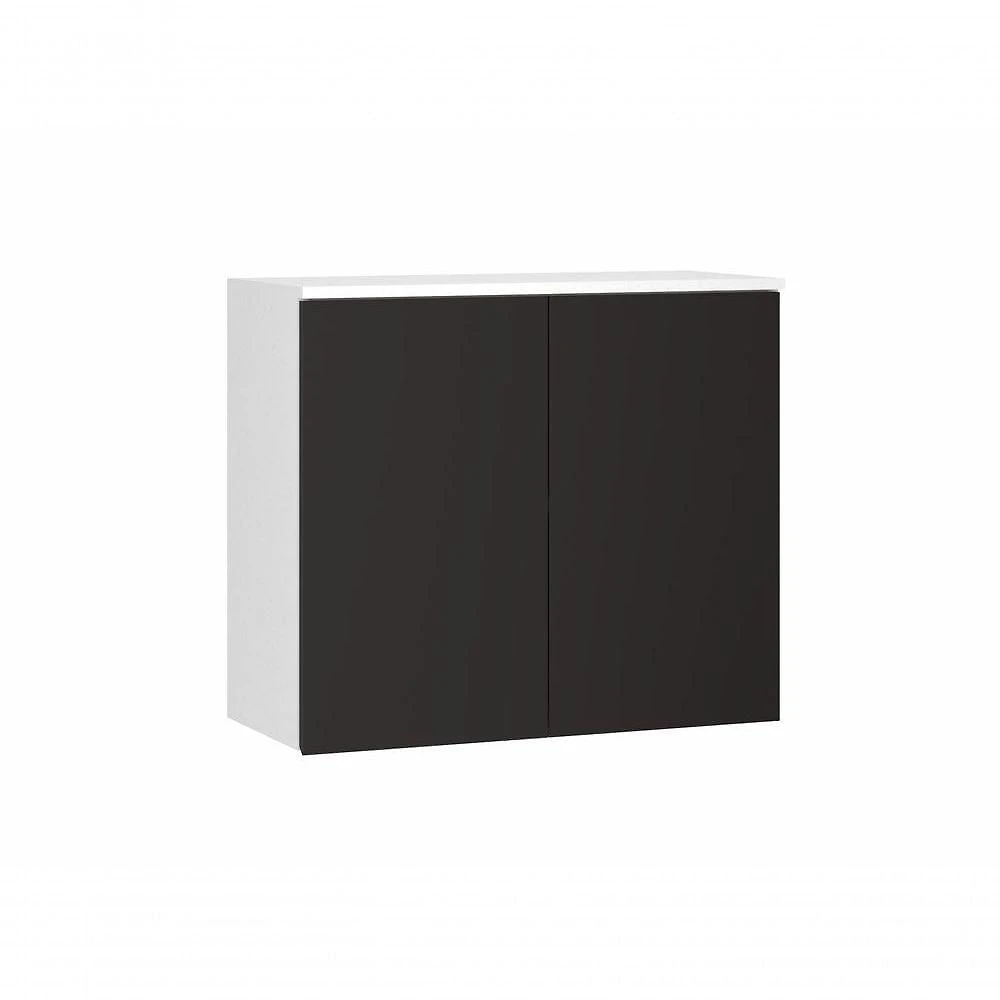 Armário Aéreo 70 Cm 2 Portas Dora Luciane Móveis preto Txt