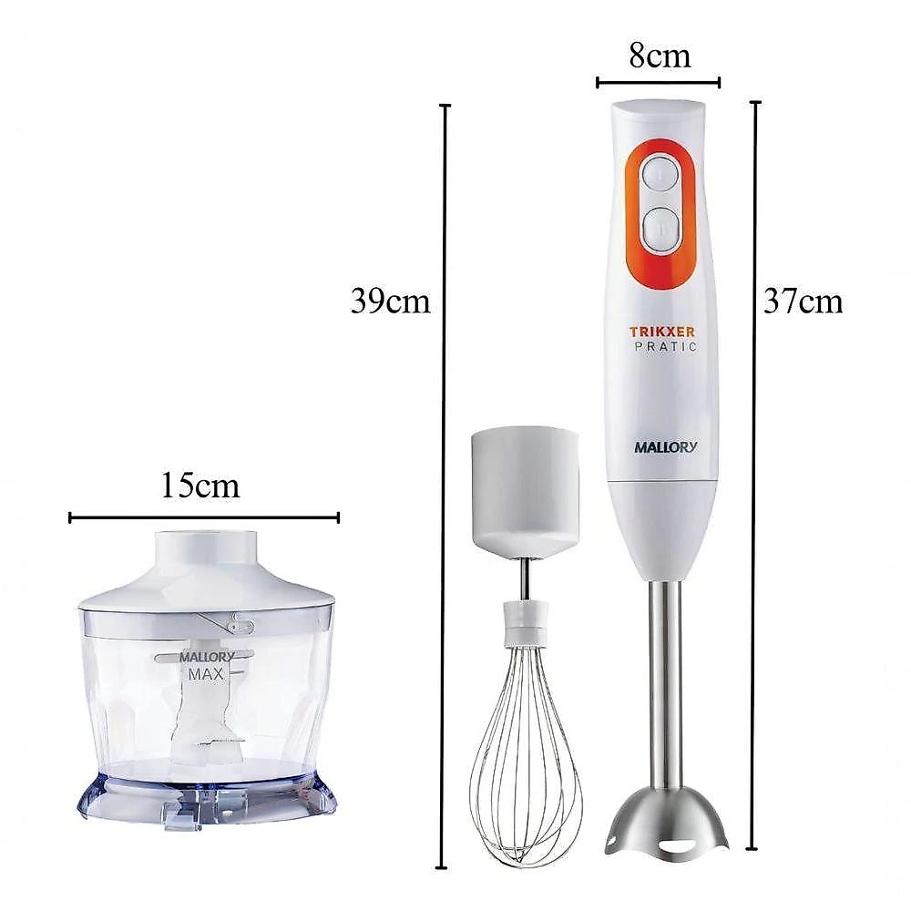Mixer Processador 3 em 1 TRIKXER PRATIC B91600381 500W 2 Velocidades Branco 110V