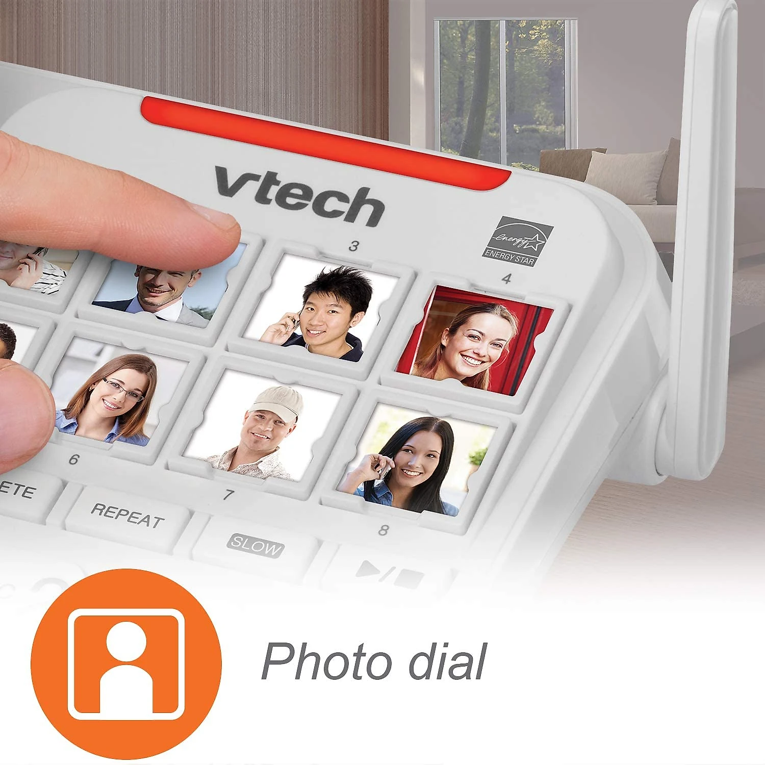 VTech SN5147 Telefone sem Fio Sênior Amplificado com Visor e Botões Grandes 2 Unidades