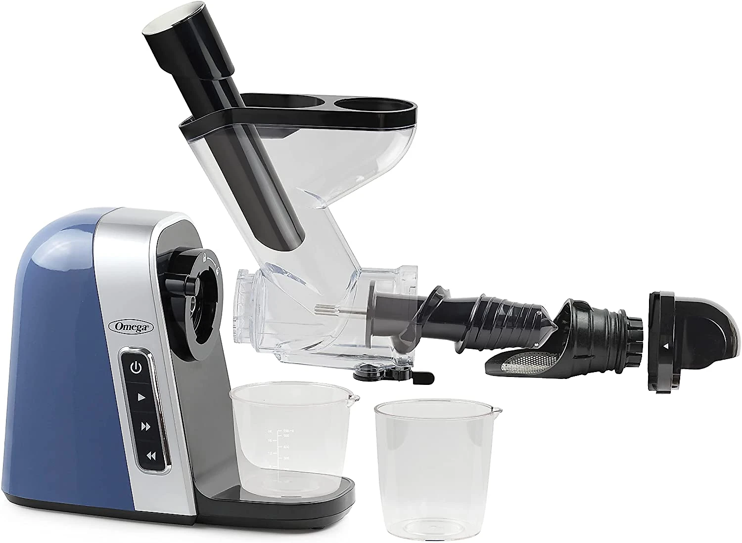 Omega MM400BL Espremedor Elétrico para Sucos com 2 Estágios d e Extração 110V200W Azul