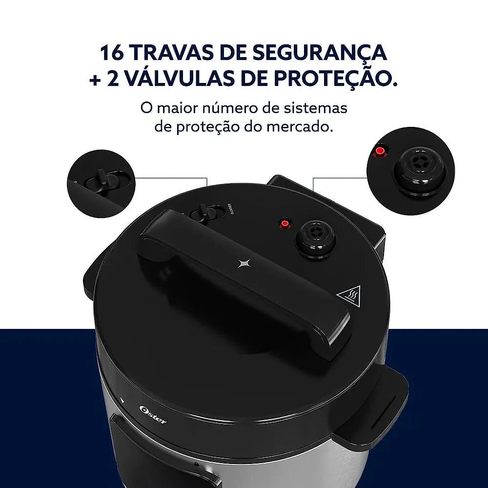 Panela de Pressão Elétrica Digital Oster OPAN930, 110 Volts