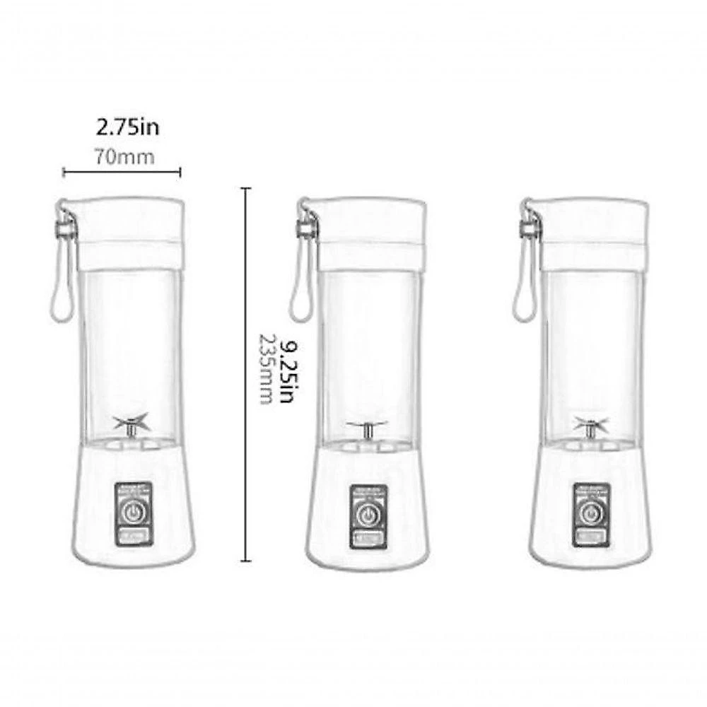 Liquidificador Portátil Recarregável 6 Lâminas 380ml Azul