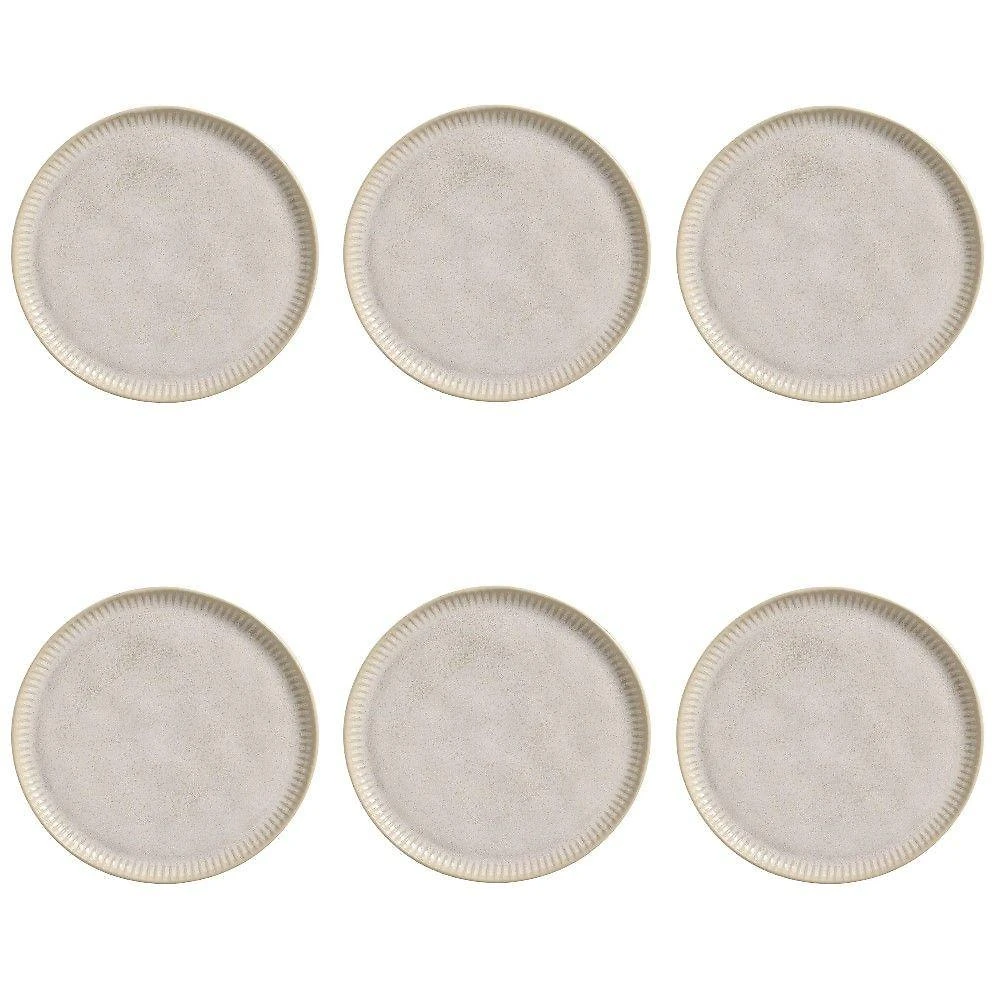 Conjunto De Pratos Rasos 06 Peças Linhas Latte Porto Brasil