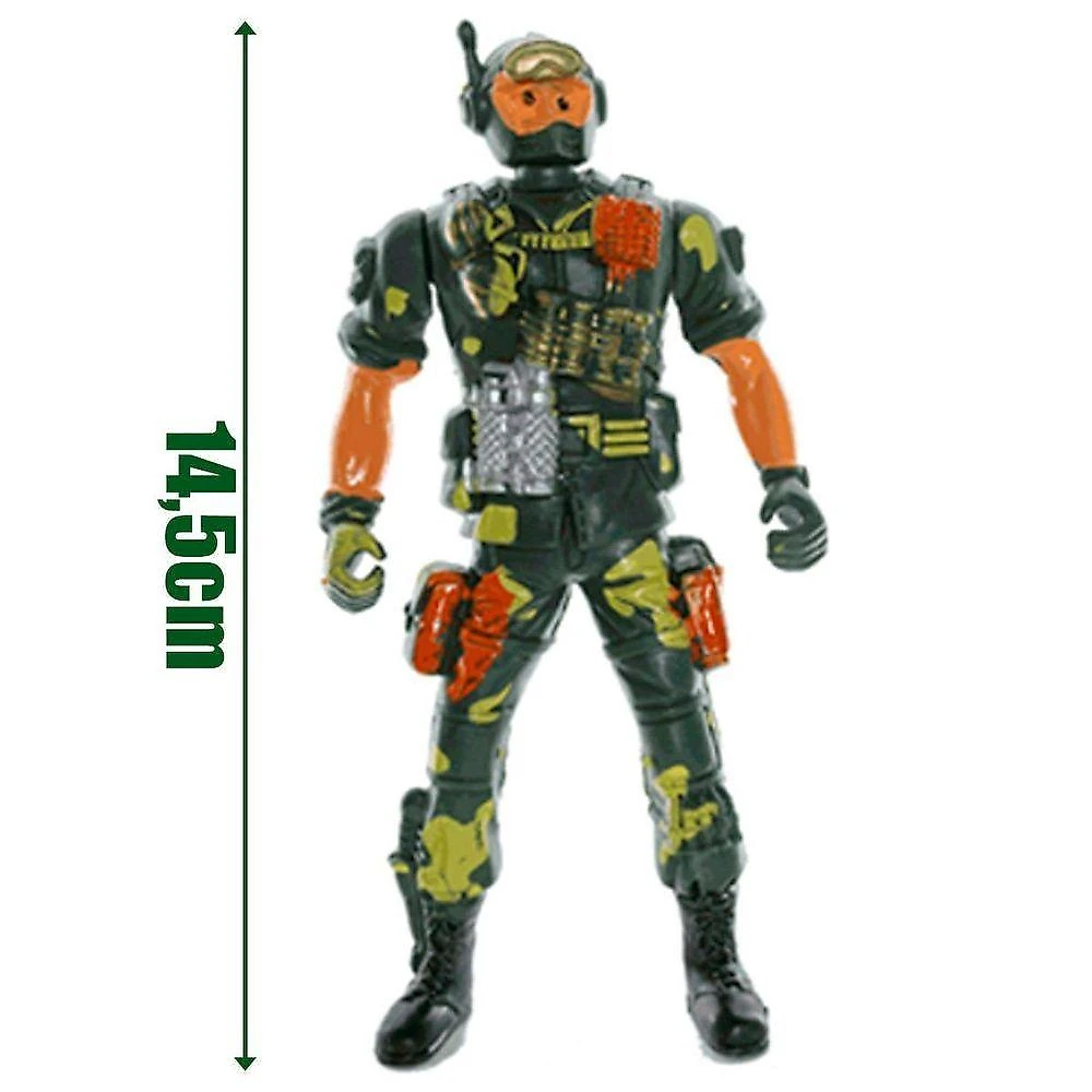 Kit Brinquedos Militares em Miniatura com Veículos Soldados e Acessórios 35 Peças Plástico ABS