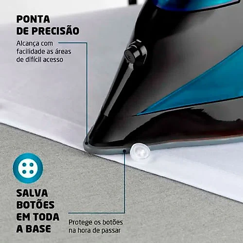 Ferro a Vapor F-53 60Hz Mondial Preto com Azul - 110V