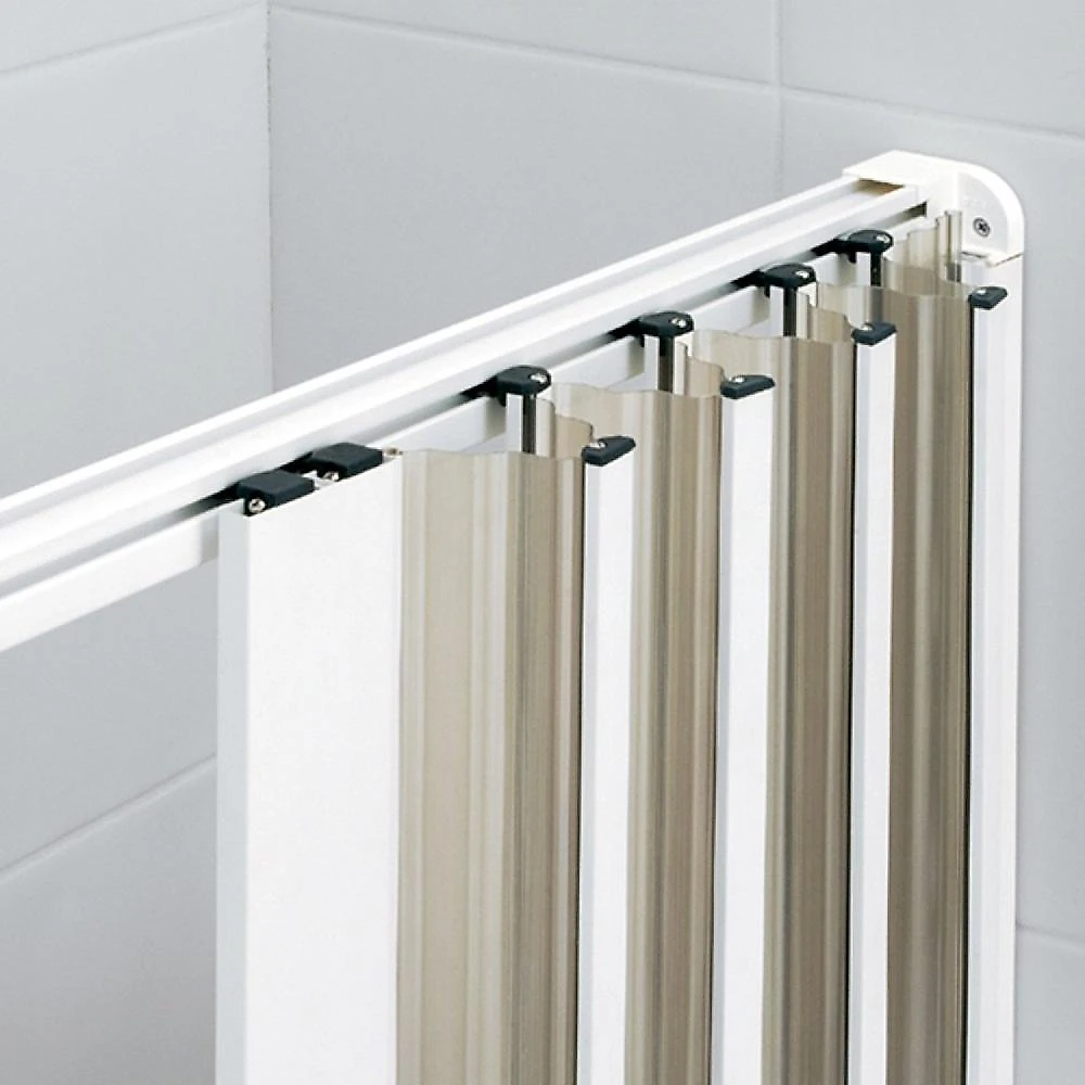 Box Para Banheiro de PVC 185x85cm Sanfonado Frontal BCF Kit Box Frontal de PVC 185x85cm Sanfonado BCF Branco