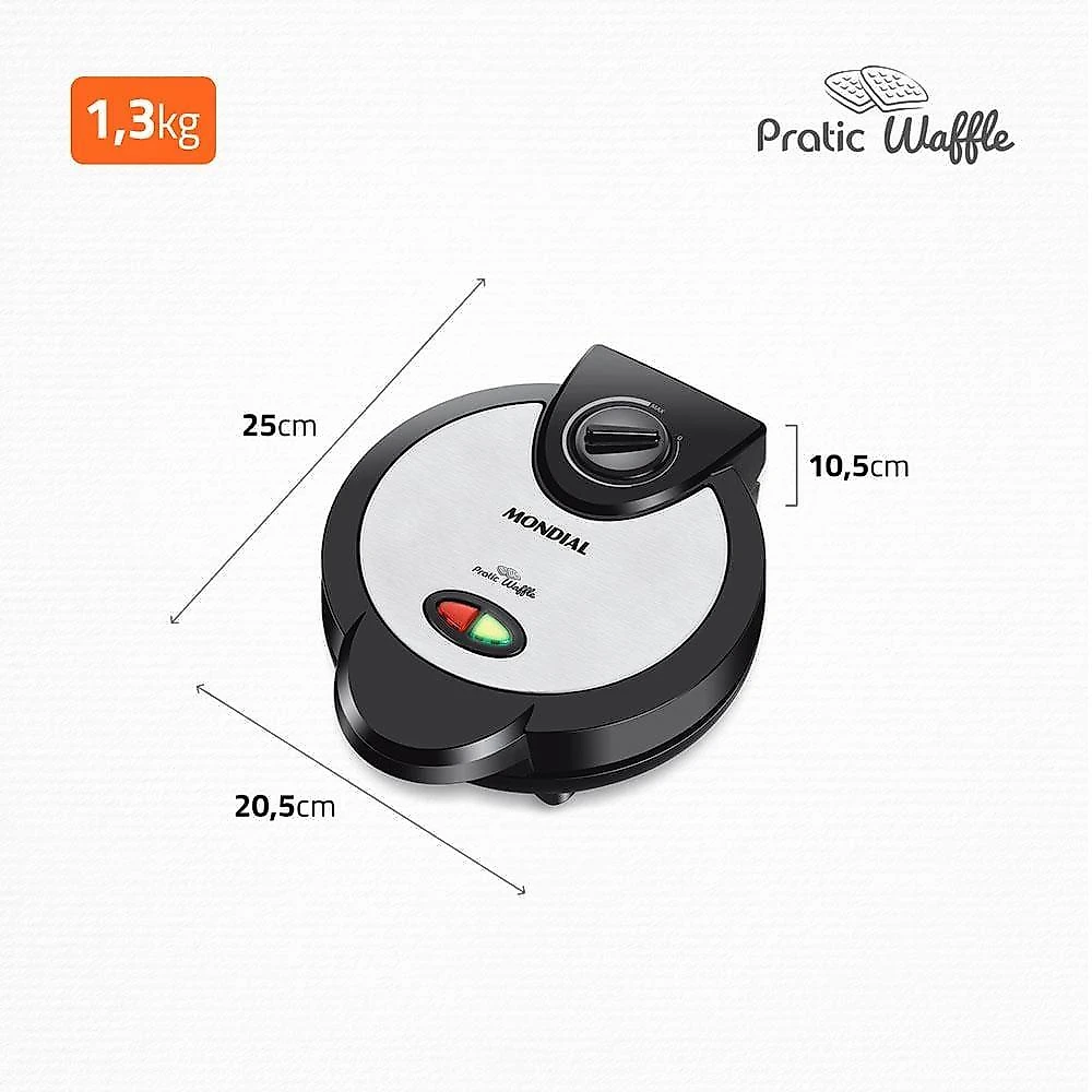 Máquina de waffle mondial pratic waffle gw-01 110