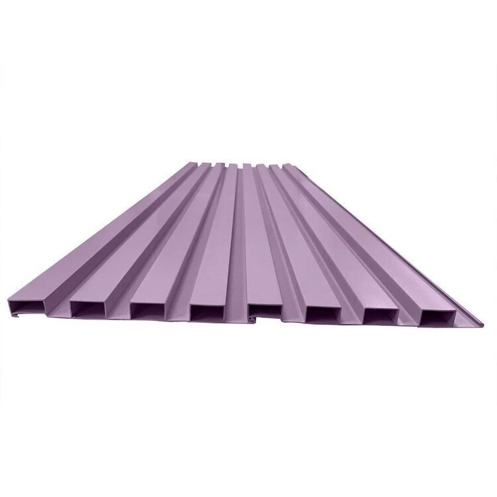 Painel Ripado em Placa 100x0,15cm (6,3m²) Pvc + 12 Cantoneiras Roxo