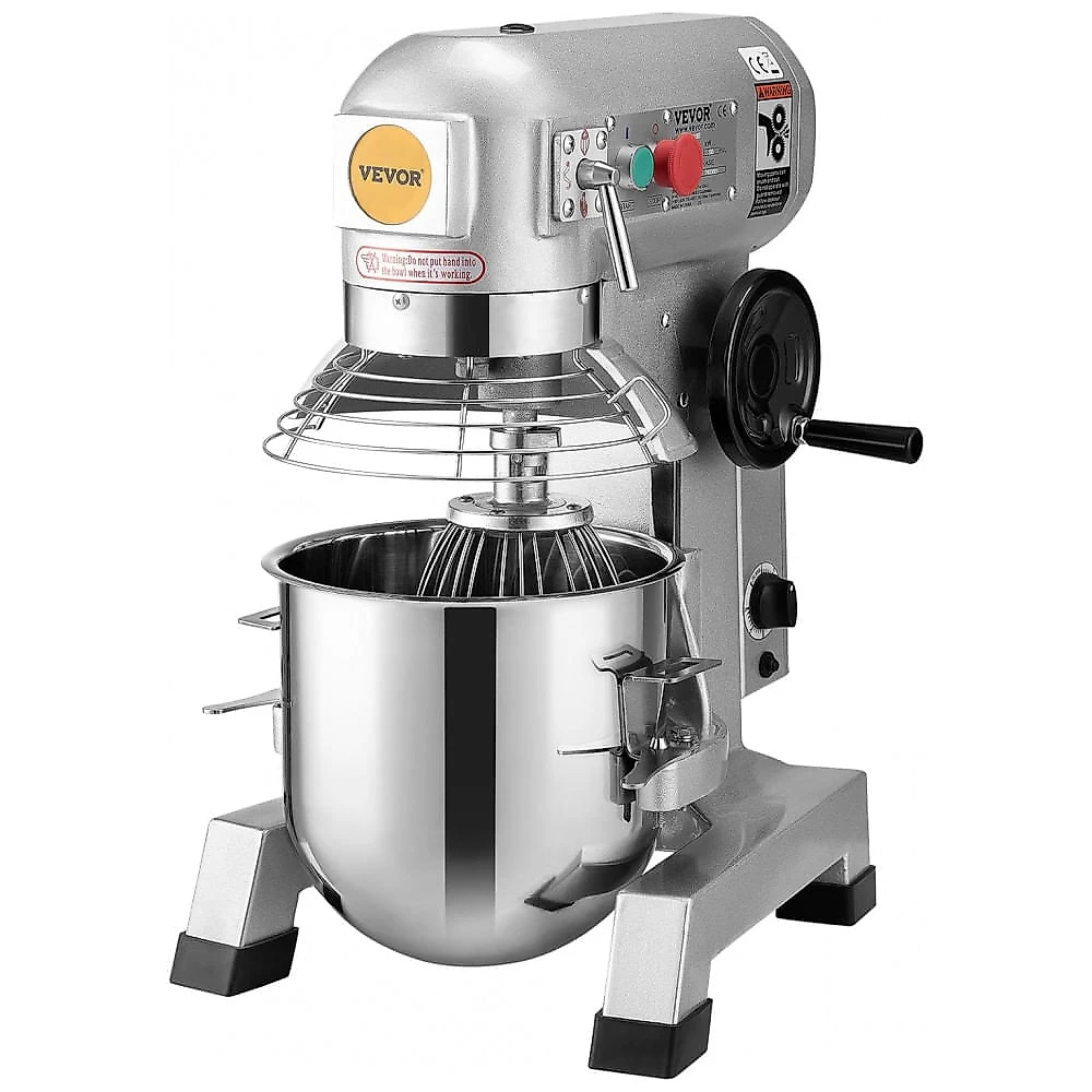 Batedeira Comercial VEVOR B15B 13,6L 3 Velocidades Timer 30min Inox 500W 110V