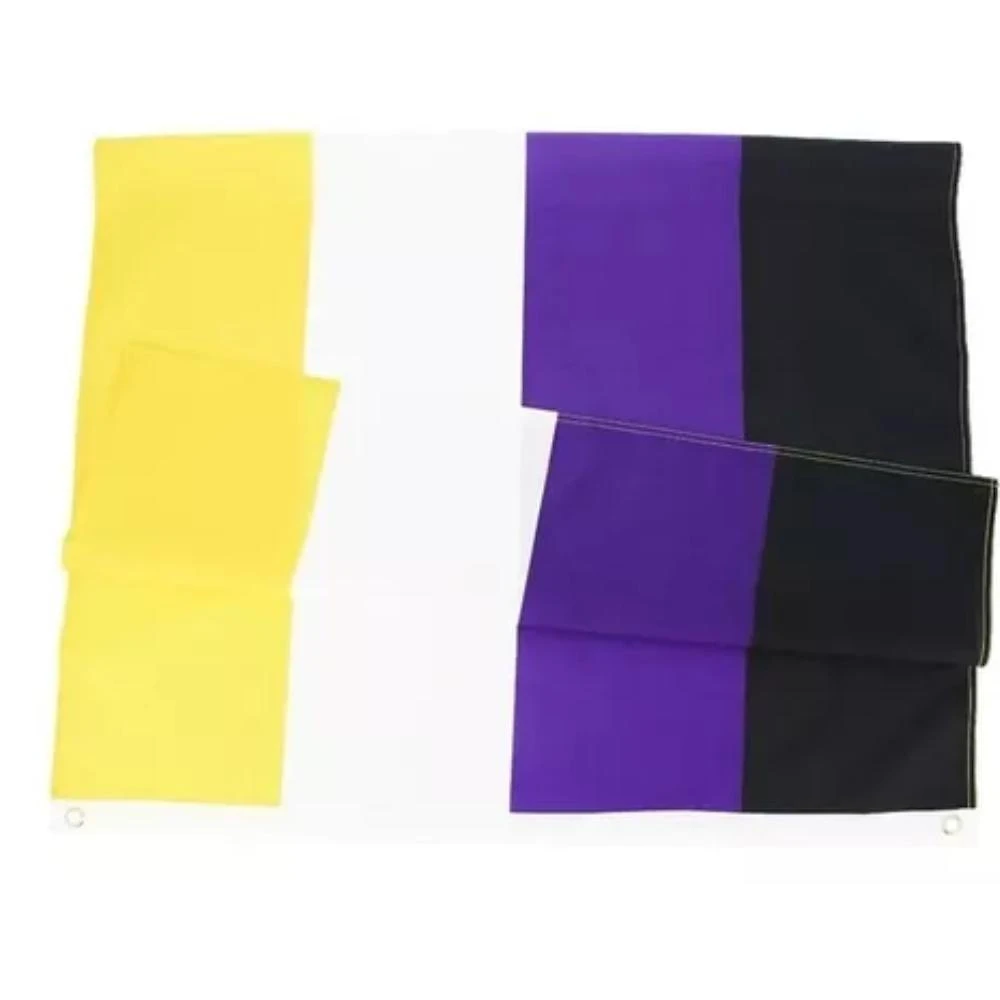 Miniatura Bandeira Gênero Não Binário 1,50X0,90Mt Lgbtqi+ Envio Já Ja