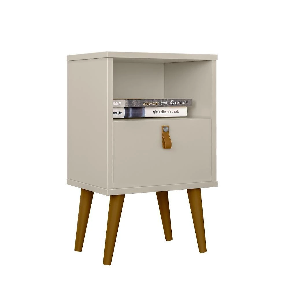 Miniatura Mesinha Para Cabeceira 1 Gaveta Off White Marina Jm Móveis