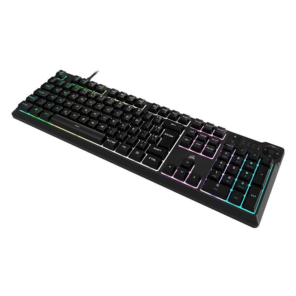 Teclado Gamer Corsair CORE K55 RGB, iCUE, RGB, USB 2.0, Preto - CH-9226C65-BR