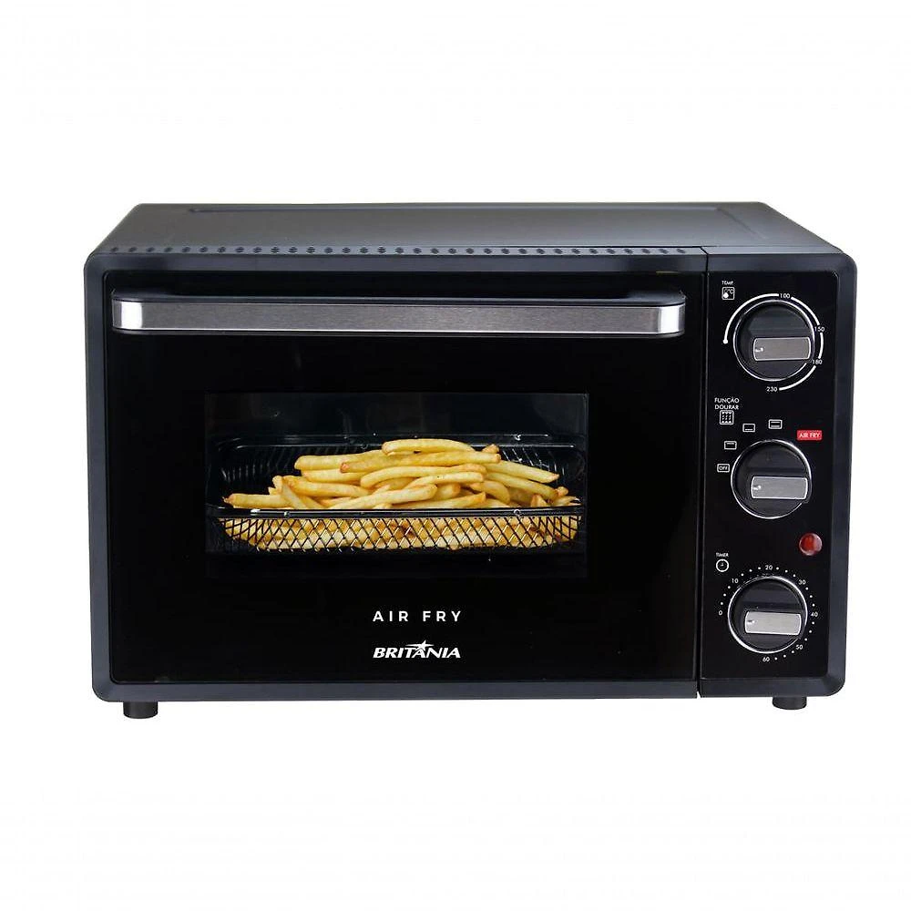 Forno Elétrico Air Fryer Britânia BFE25P Preto Esmaltado 25L 110V