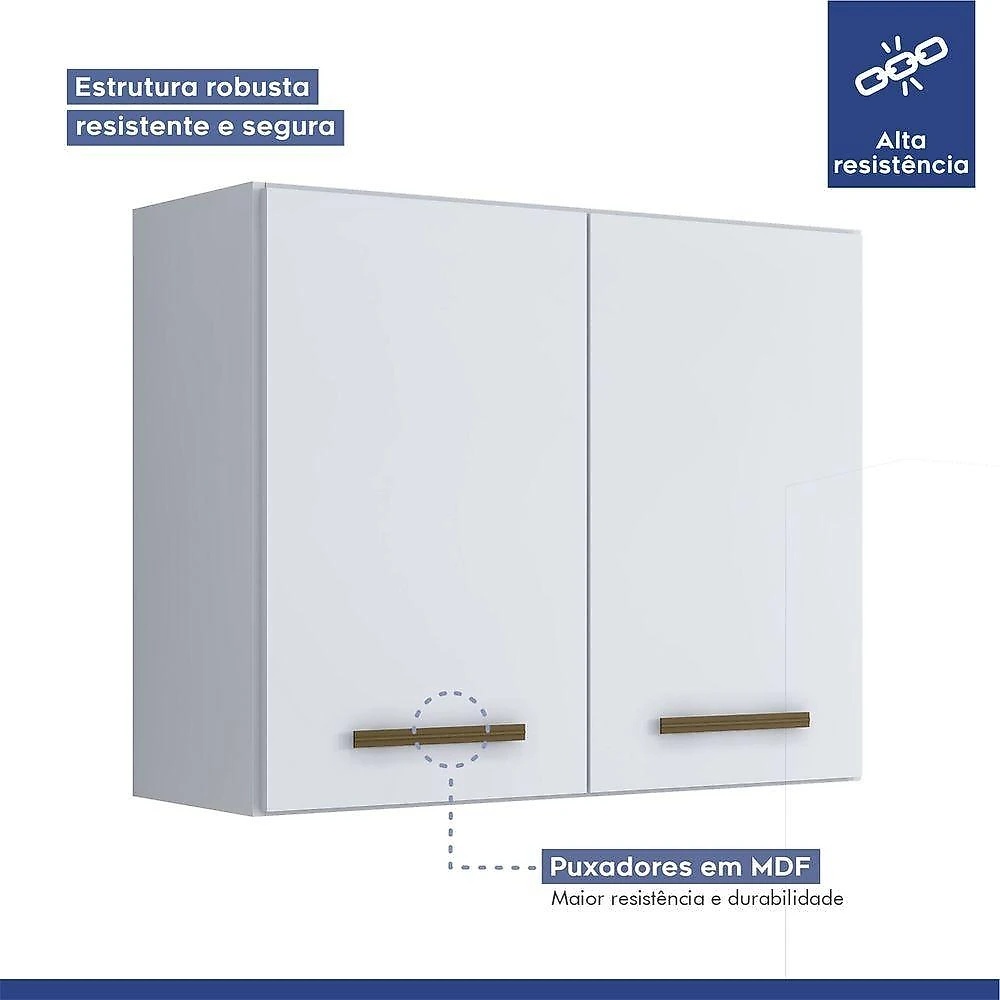 Cozinha Completa 12 Portas 3 Gavetas Atenas Kaiki Moveis Branco