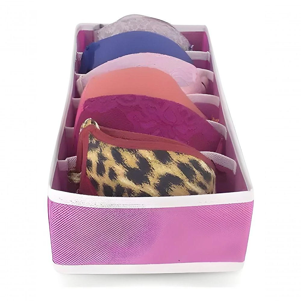 Organizador de Gavetas para Lingerie Organizador de Sutiã Soutien 6 Nichos em Tecido Flexível