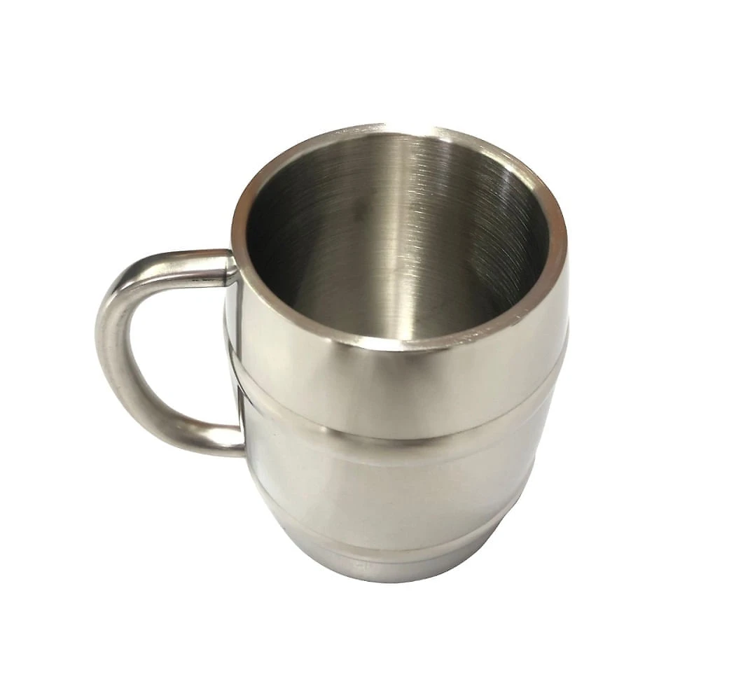 Caneca para Chopp cerveja parede dupla inox 420 ml churrasco