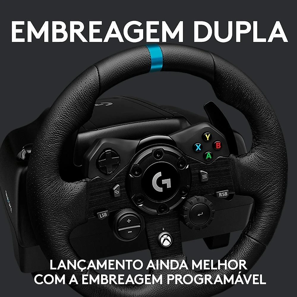 Volante Logitech G923 para Xbox Series X|S, Xbox One e PC com TRUEFORCE, Pedais Responsivos, Launch Control - 941-000157