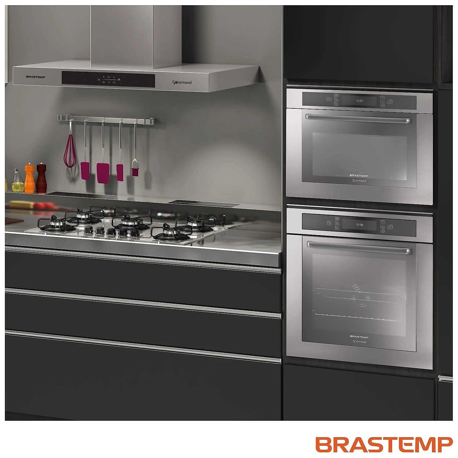 Micro-ondas de Embutir Brastemp com 40 Litros de Capacidade e Grill Inox - BMO40AR 220