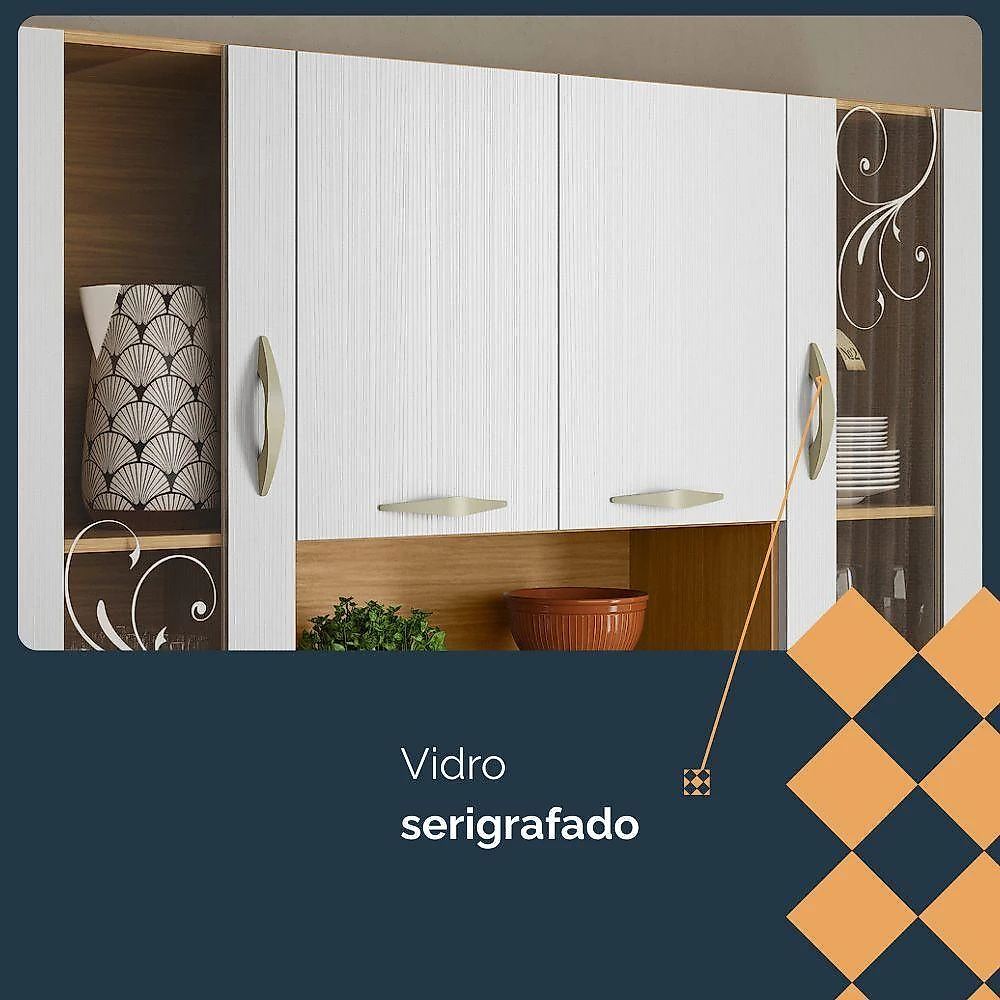 Armário De Cozinha 8 Portas 2 Gavetas Golden Freijo-supremo - Ssx Multicoisas