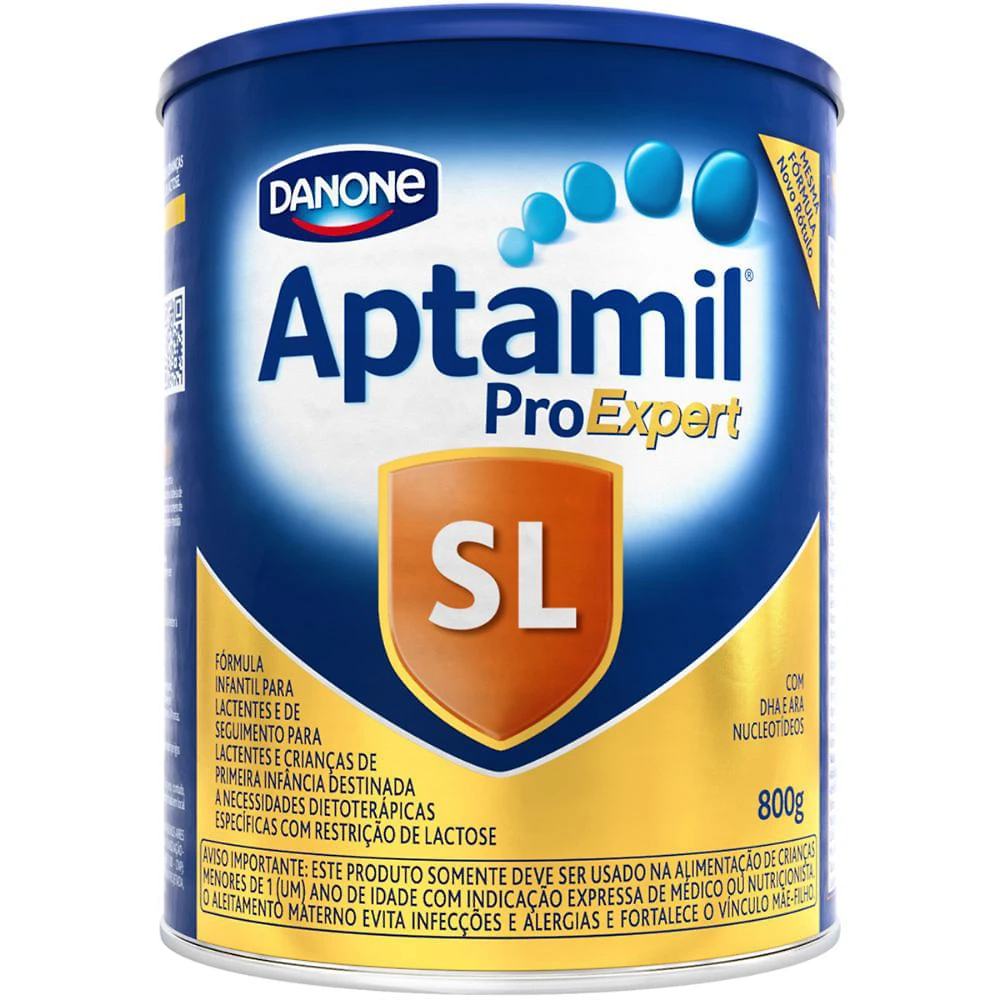 Aptamil SL Fórmula Infantil para Lactentes e de Seguimento para Lactentes e Crianças de Primeira Infância com Restrição de Lactose com 800g