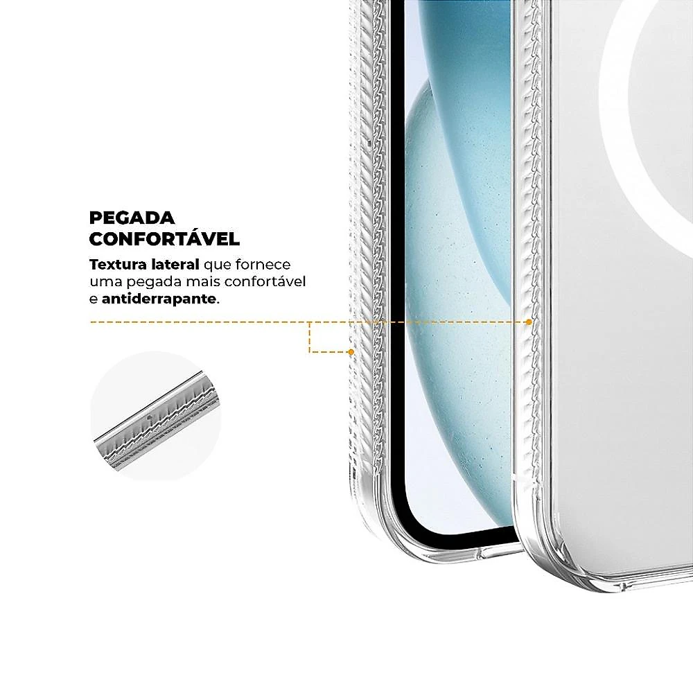 Kit Capa Anti-Slip Magsafe  e Pelicula Defender Pro Privacidade para iPhone 15 - Gshield