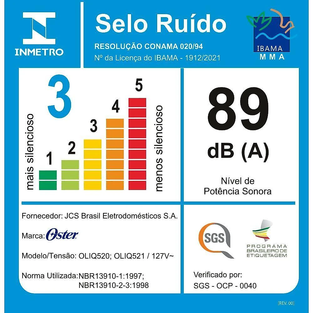 Liquidificador Oster Power Preto 2,2L 110V