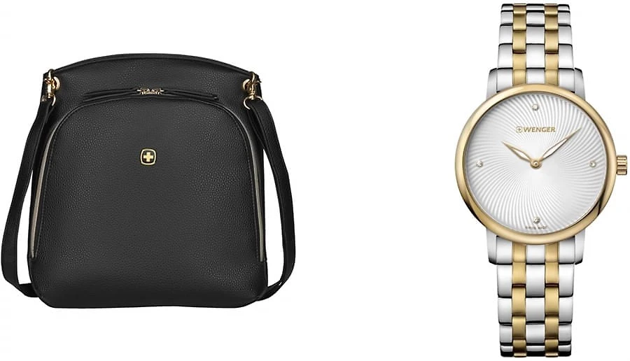 Combo Relógio Feminino Wenger Urban Donnissima + Mochila Wenger LeaSophie Preta