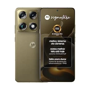 Smartphone Motorola Signature 6.8” 512GB 5G 165Hz Câmera Tripla 50MP Martini Olive