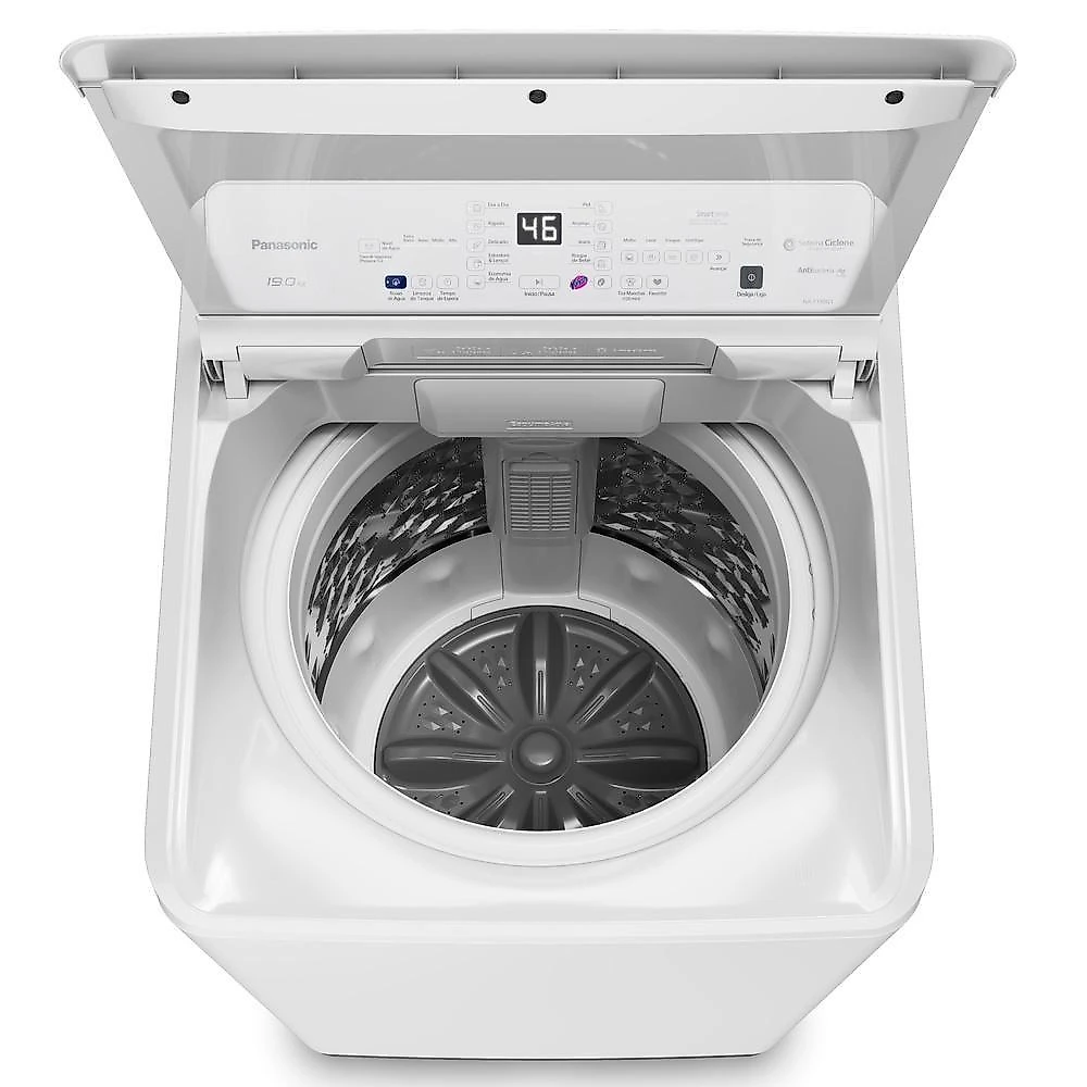 Máquina De Lavar Panasonic 19kg Com 10 Programas De Lavagem E Smartsense Branca NA-F190G1WA 110V