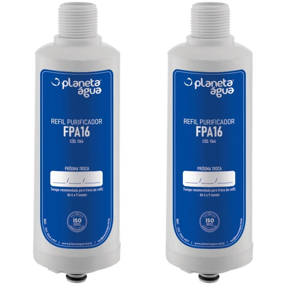 Kit 2 Refil Planeta Água FPA16 1164A para Libell Aqua Flex 4000L Classe D