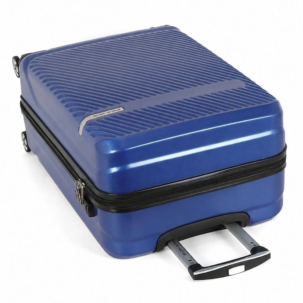 Kit 2 Malas de Bordo 10kg ABS Zíper Cadeado Cannes Azul Polo King