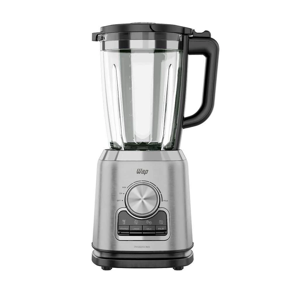 Liquidificador wap jarra de vidro 2l preto e cinza 900w wb2000 127v fw010340