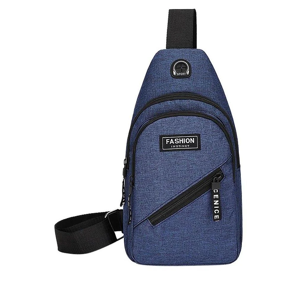 Bolsa Mochila Store Morales Crossbody Multifuncional em Nylon Azul Unisex