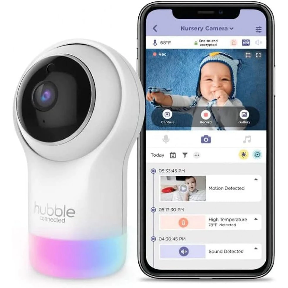 Babá Eletrônica Hubble HD Inteligente Conectado ao Celular com Luz Noturna