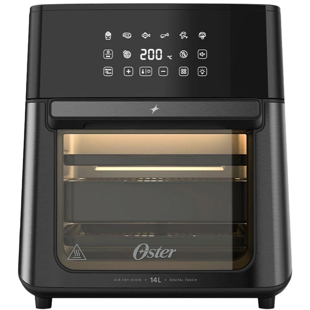 Fritadeira Oster Oven Fryer 14L Digital Touch 3 em 1 Air Fryer e Forno Preta 110V
