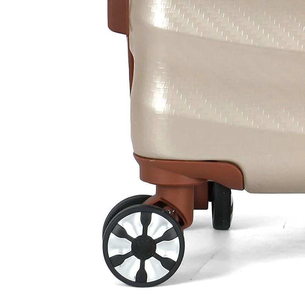 Mala Bordo 10kg De Mão Viagem Expansiva Policarbonato Rodas Duplas 360º - Colorado - Polo King Champanhe
