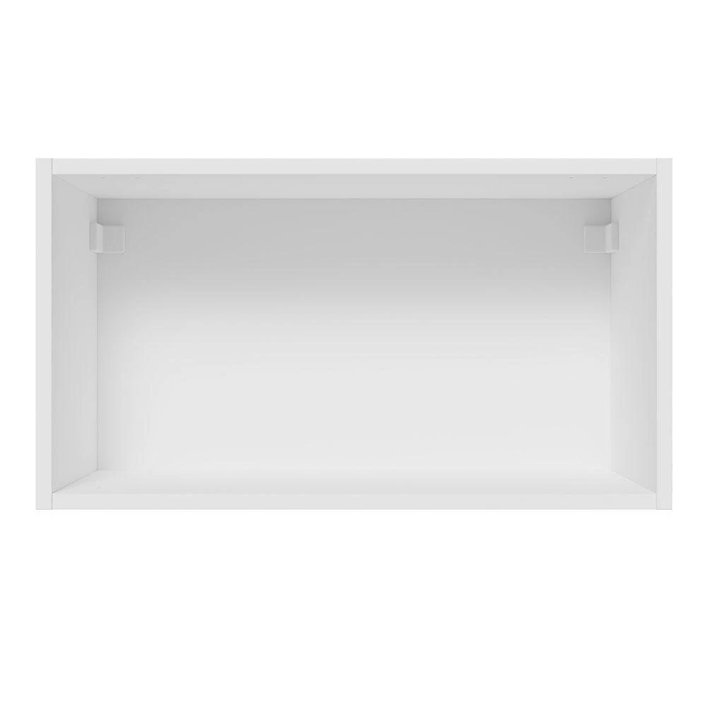 Armário de cozinha aéreo 60 cm 1 porta branco/preto glamy madesa