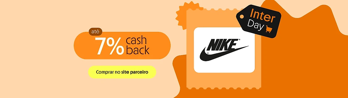 NIKE COM ATÉ 7% DE CASHBACK