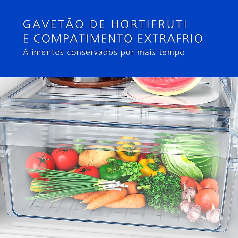Geladeira Panasonic A+++ Frost Free 387L - Branco- NR-BT41PD2W 110v