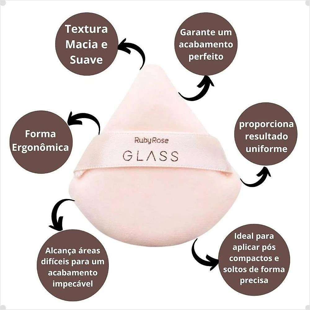Ruby Rose Esponja De Pó Power Puff Glass Hbs04