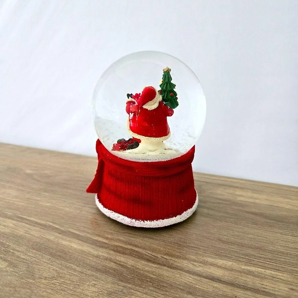 Enfeite Globo De Natal Musical Neve 15cm