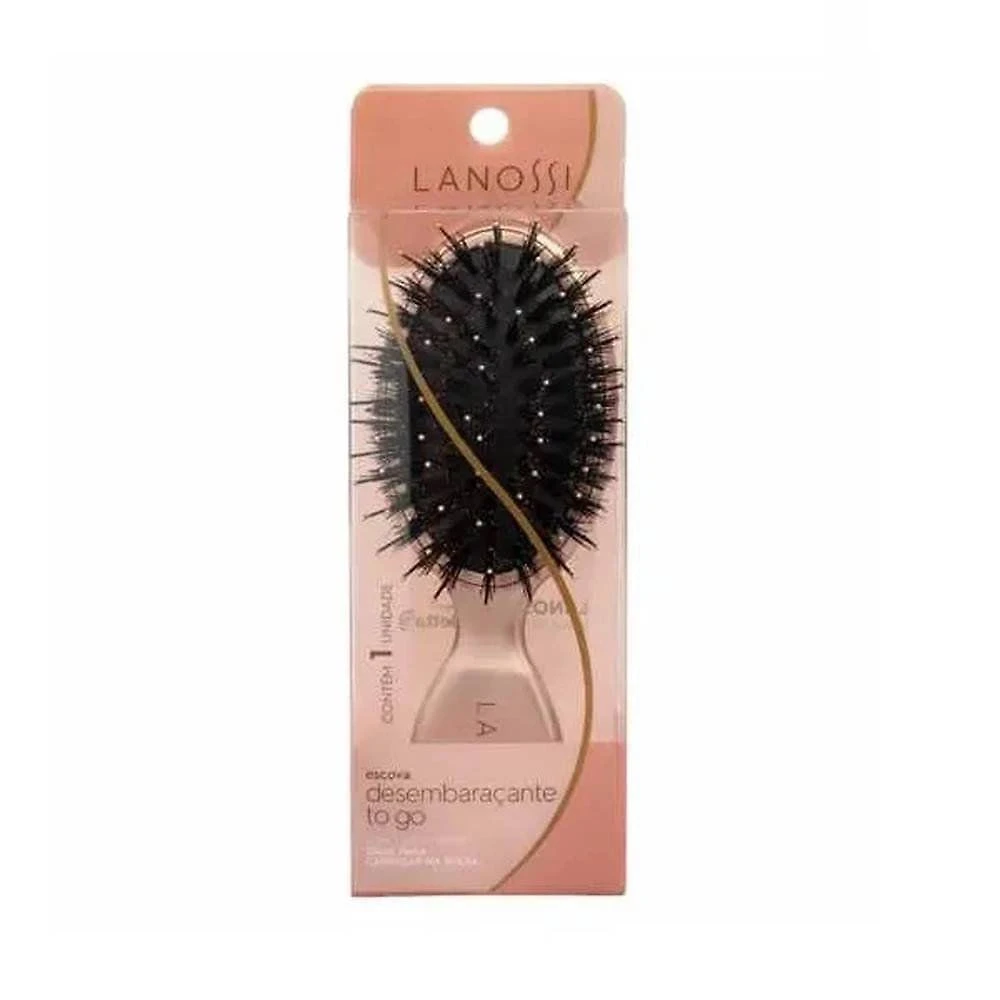 Escova De Cabelo Lanossi Mini Rose Gold