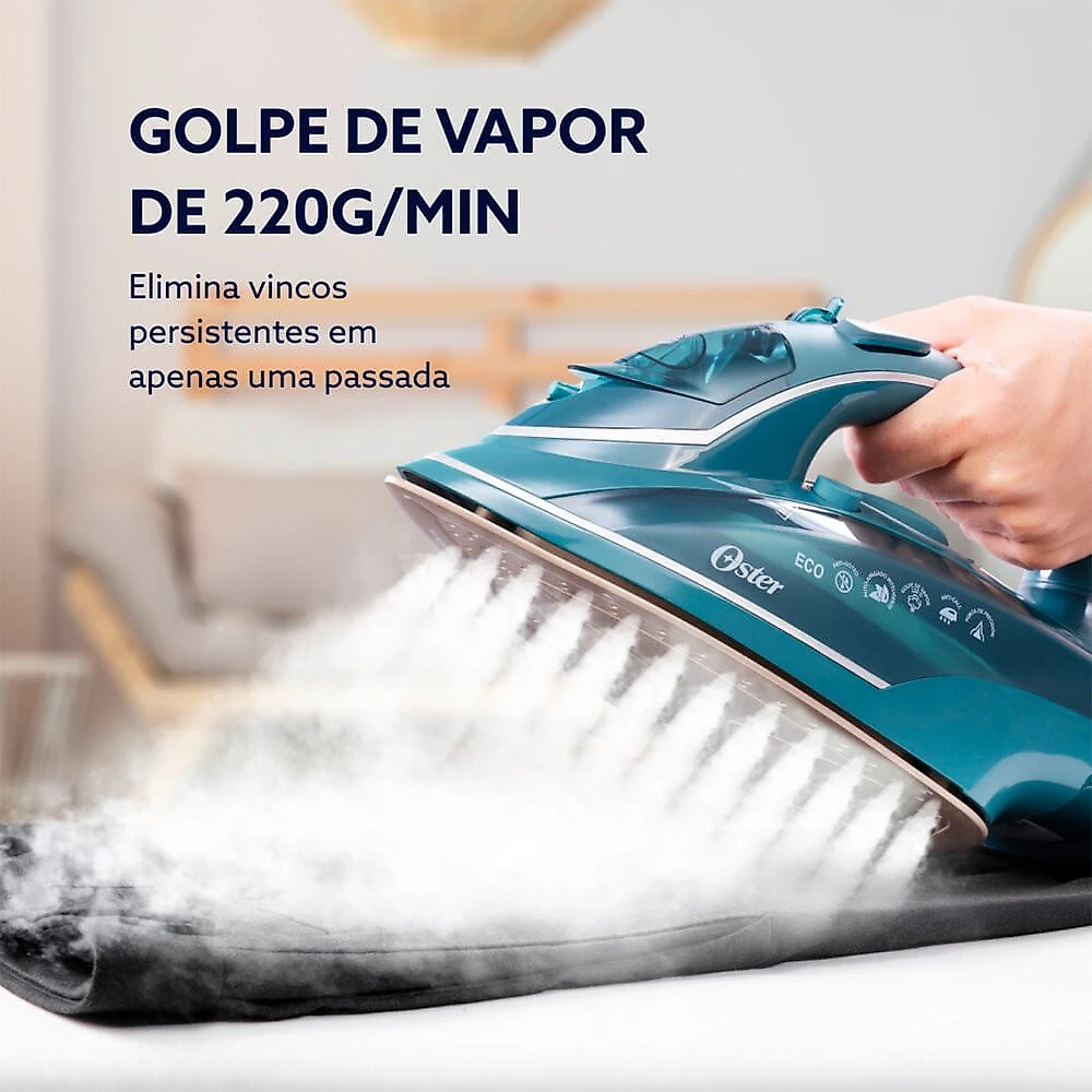 Ferro de Passar a Vapor GCSTDPA8002 Diamond Tech Cabo Giratório 360 graus Oster Cinza - 110V