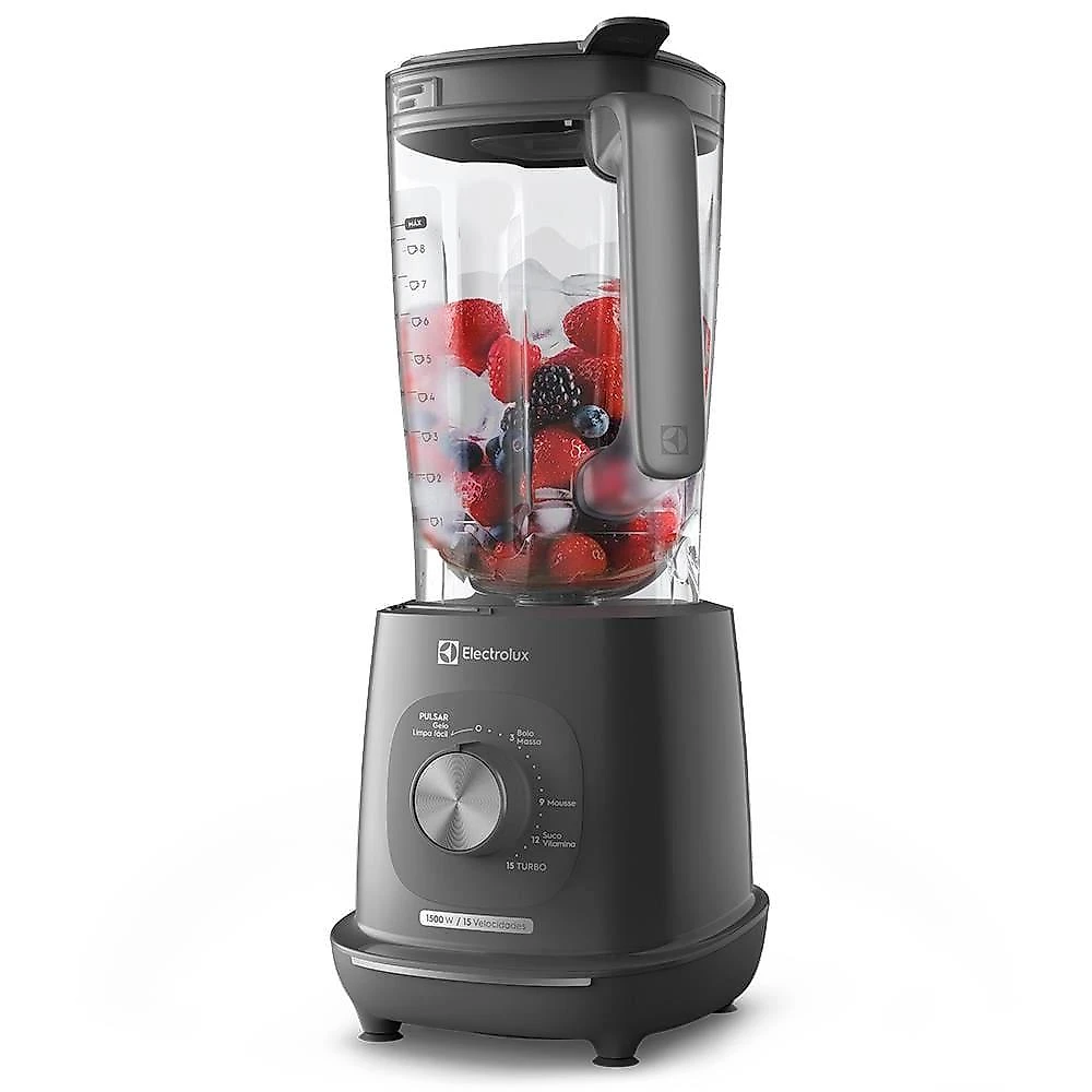Liquidificador electrolux ebl1500 efficient triforce 1500w 3,2l cinza 110